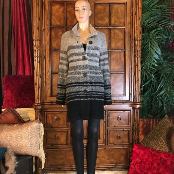 NWOT Jones New York Stripe Duster Cardigan - Picture 6 of 16